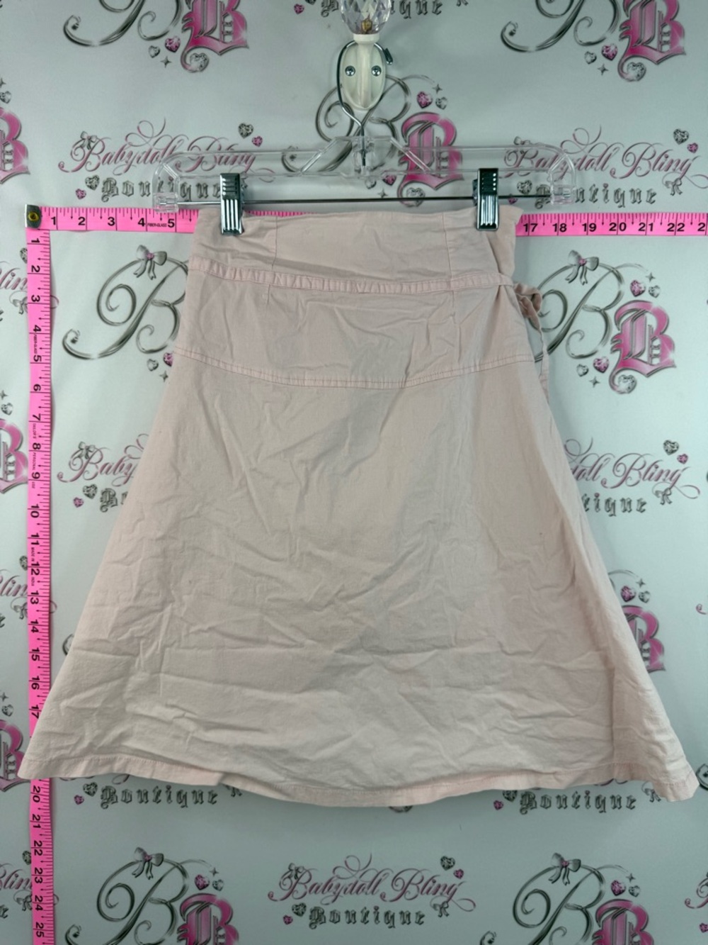 Pierre Marie fashion skirt Light Pink A-Line Skirt with Subtle Waist Detail